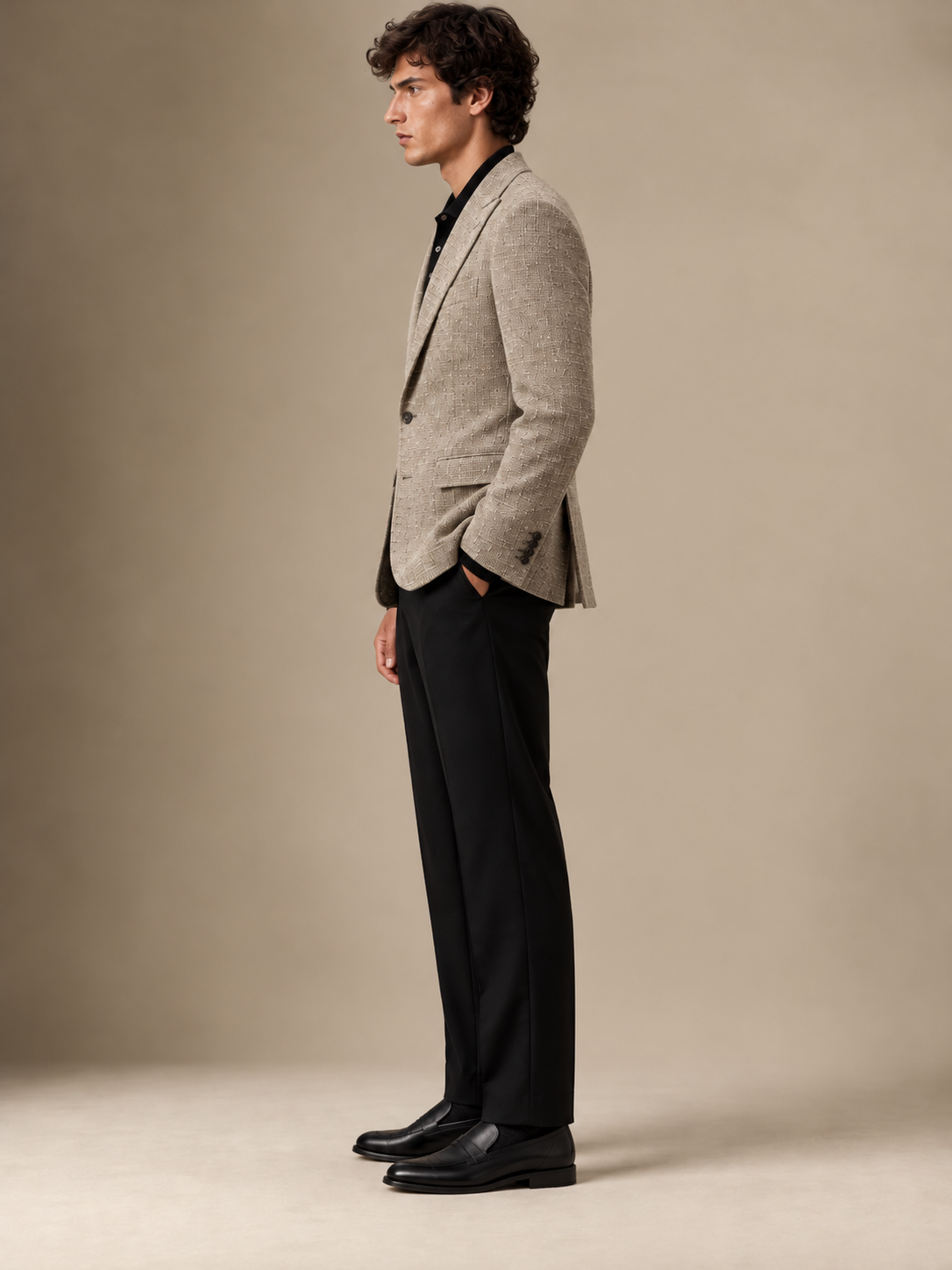 The Vellor Ivory Hopsack Blazer