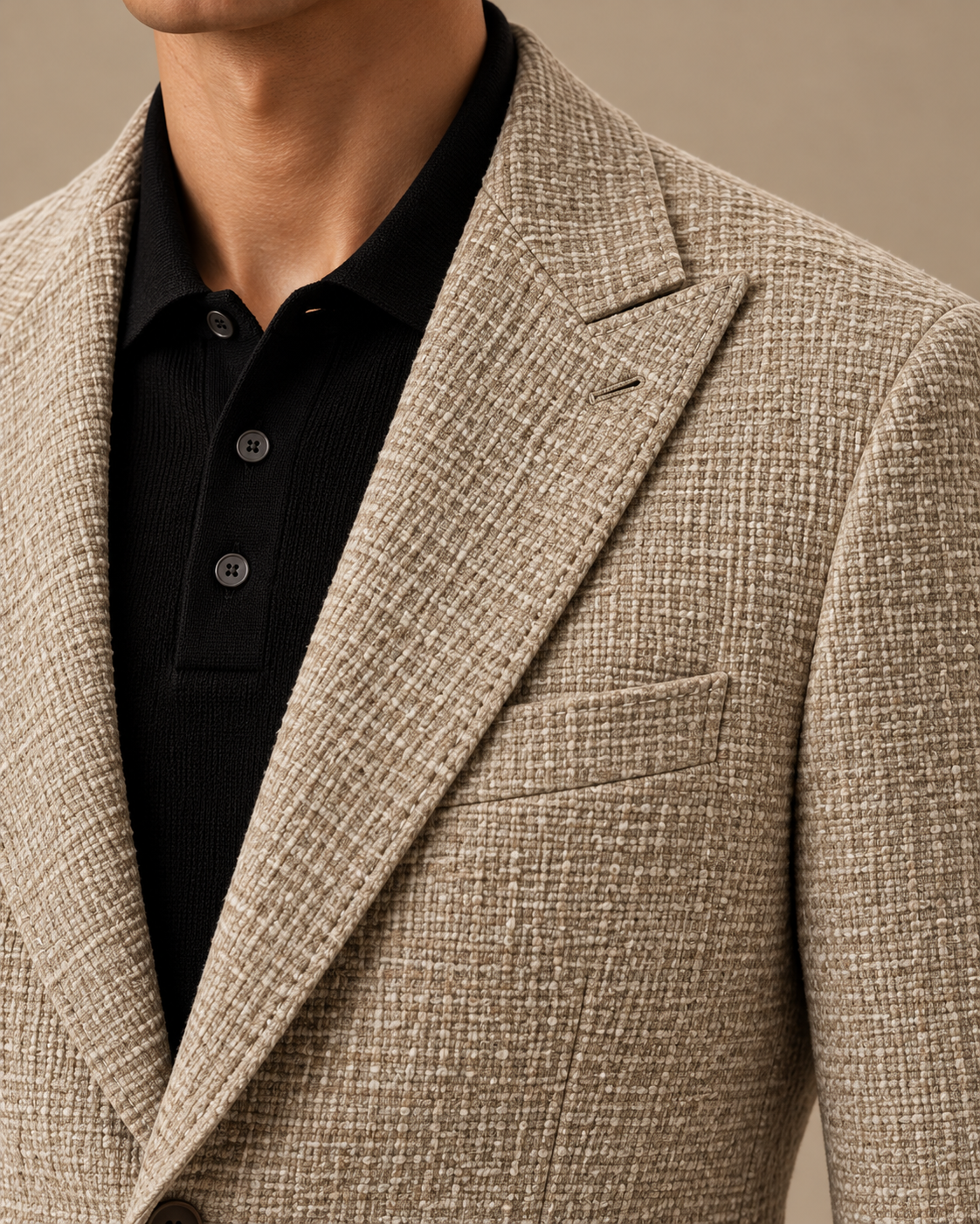 The Vellor Ivory Hopsack Blazer