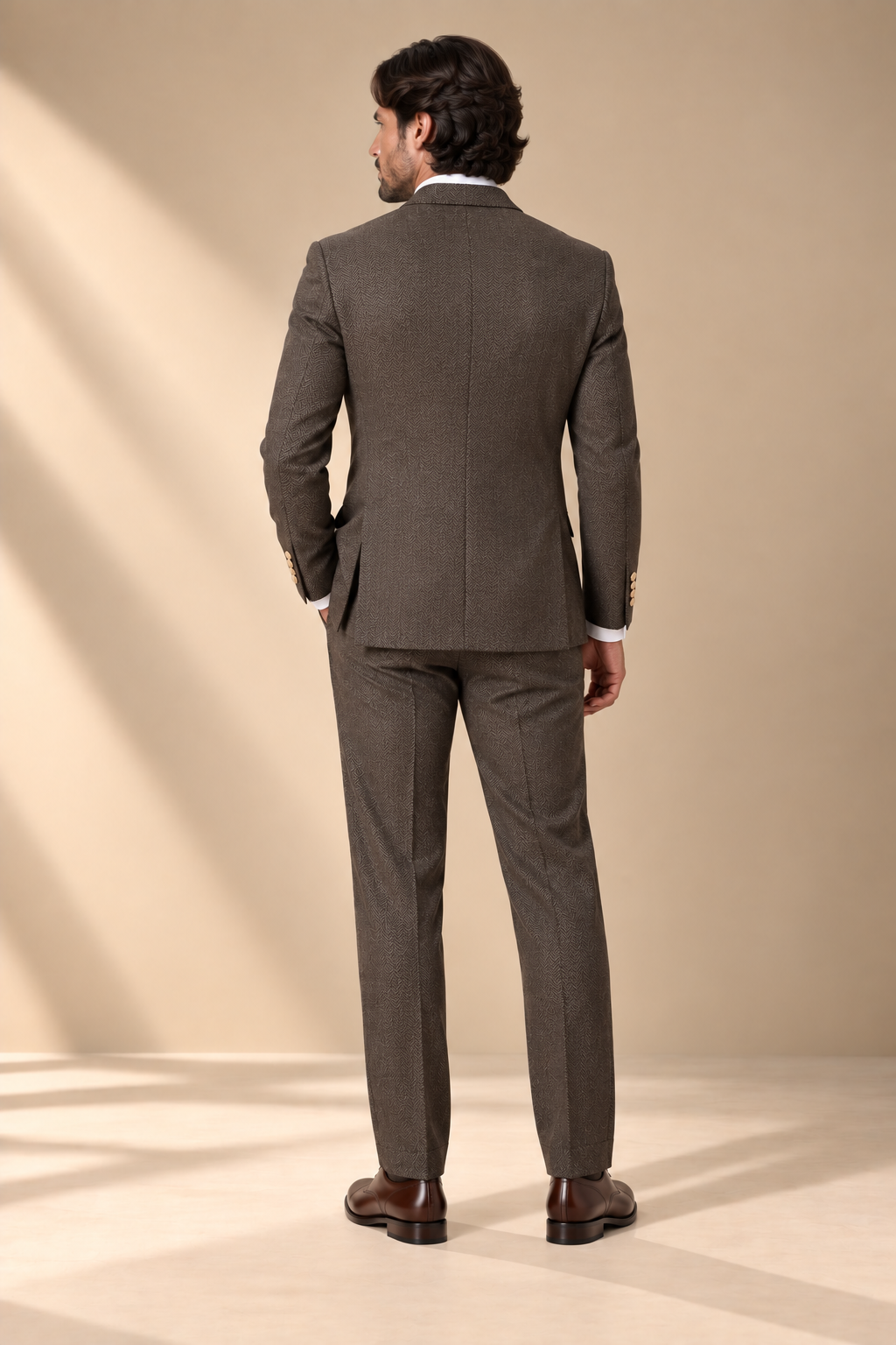 The Vellor Brown Herringbone Suit