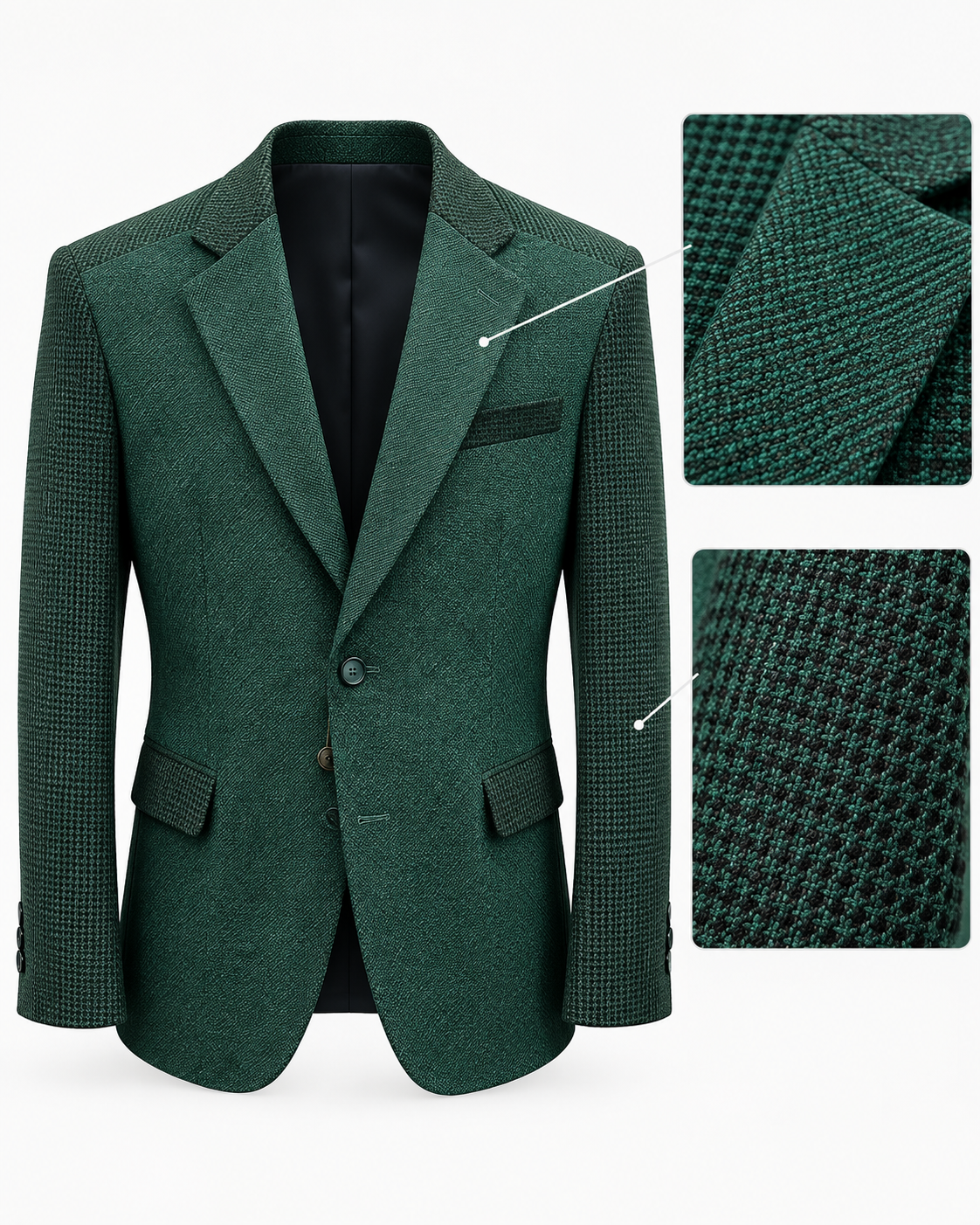 The Vellor Hunter Green Chenille w/Checkered Sleeves