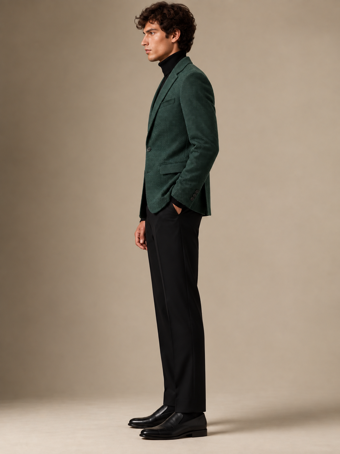 The Vellor Hunter Green Chenille w/Checkered Sleeves
