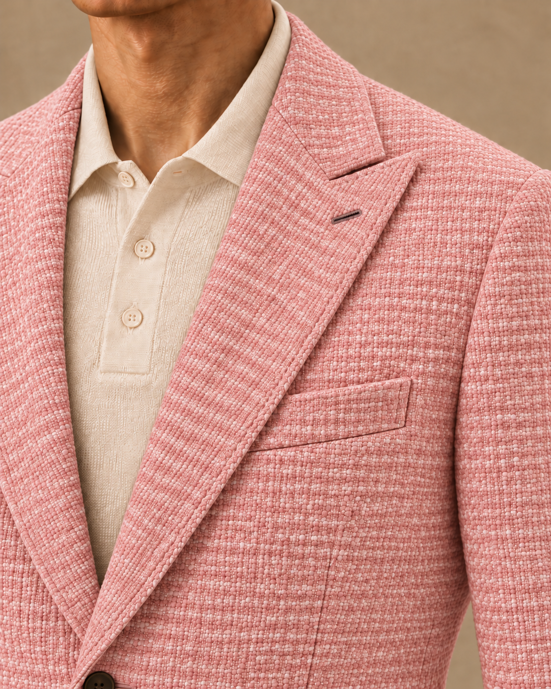 The Vellor Pink Hopsack Blazer