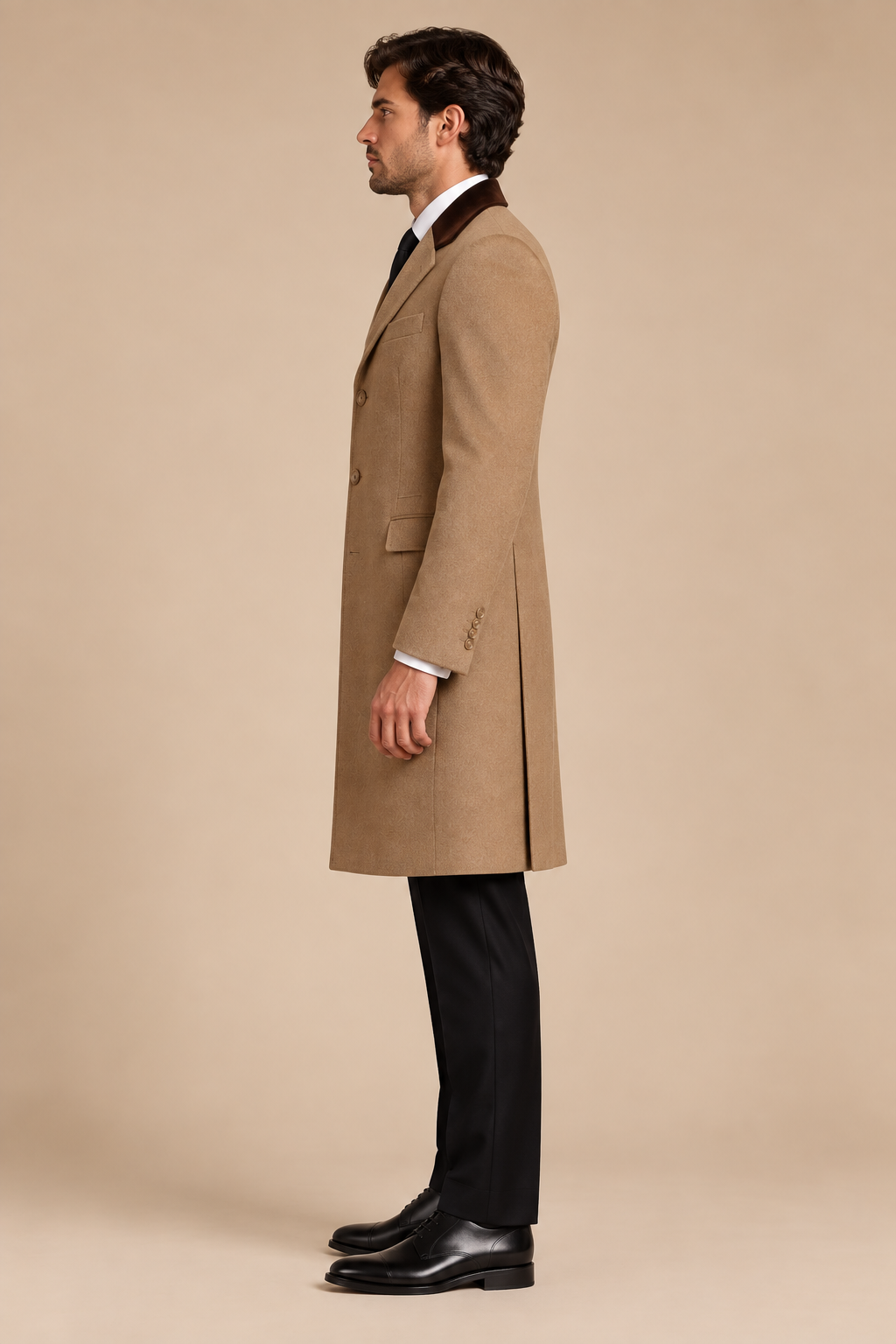 The Vellor Wool Cashmere Camel Top Coat