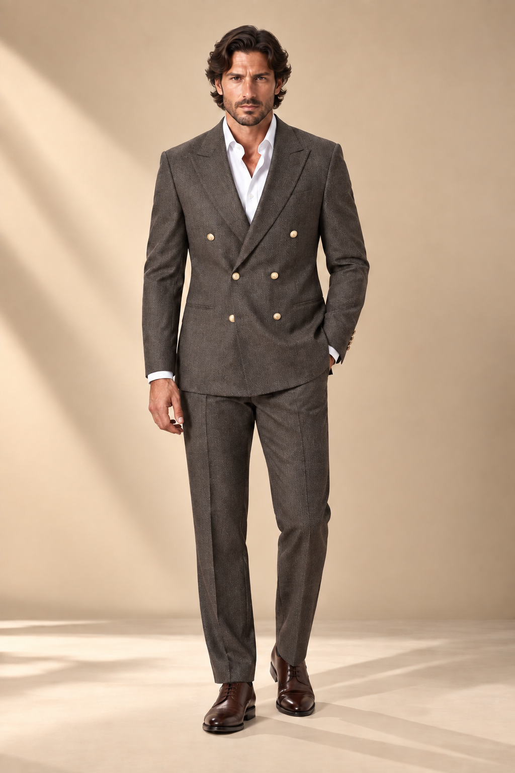The Vellor Brown Herringbone Suit