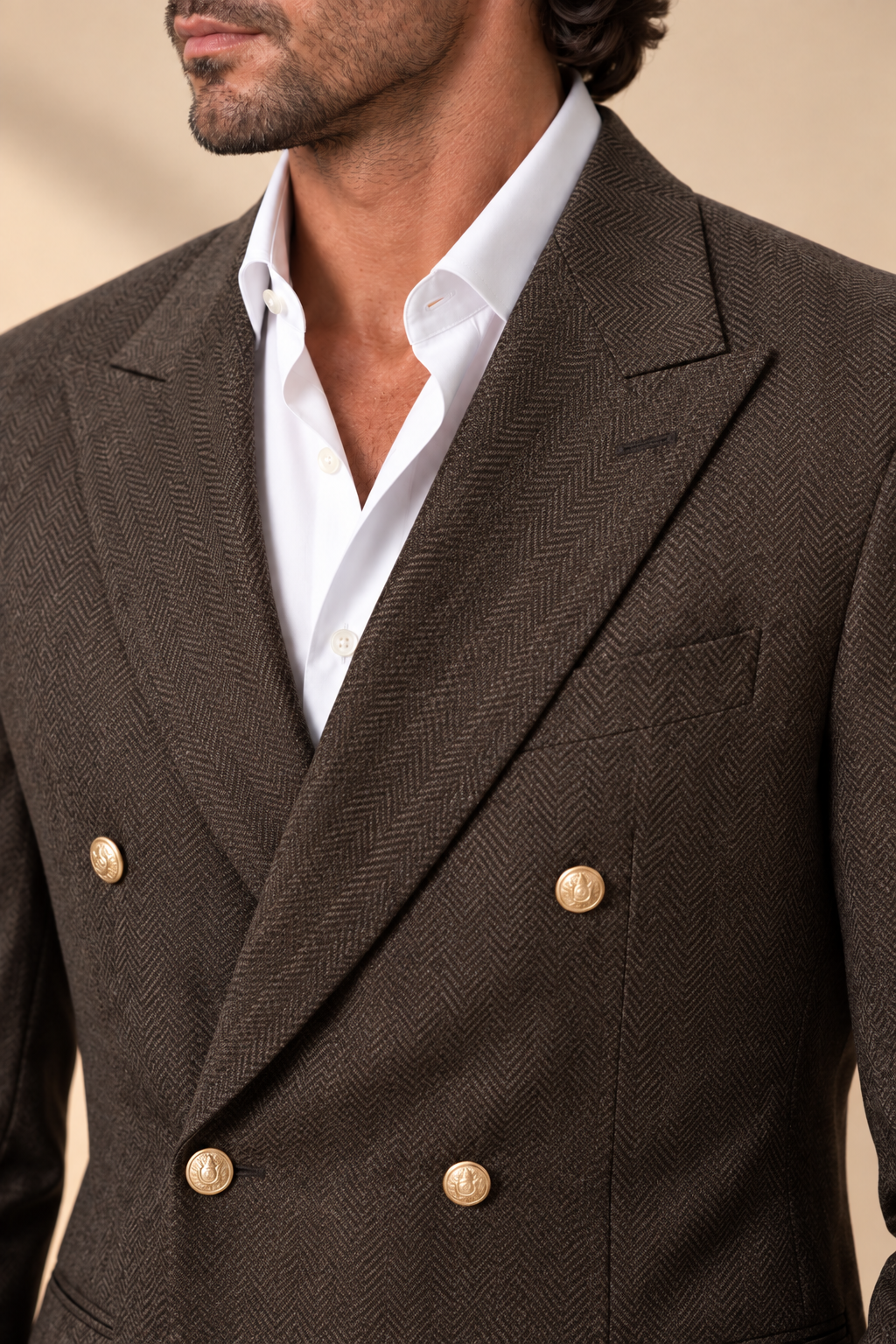 The Vellor Brown Herringbone Suit