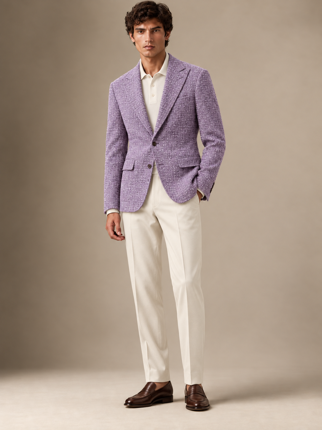 The Vellor Lavender Hopsack Blazer