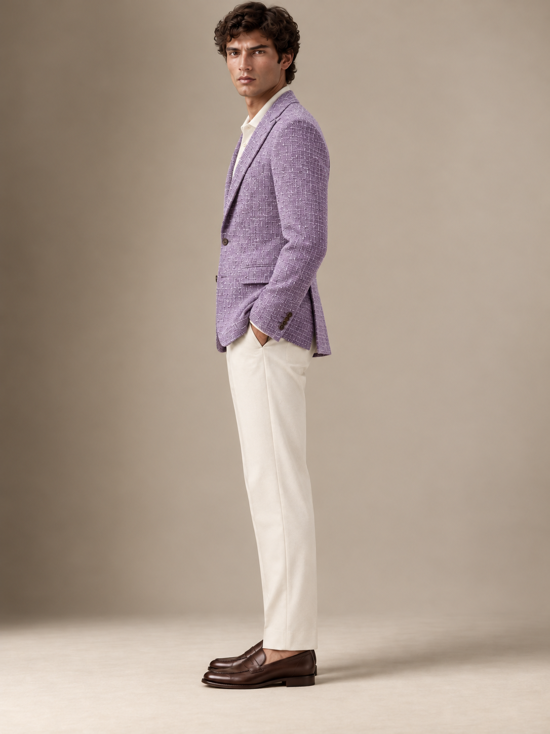 The Vellor Lavender Hopsack Blazer