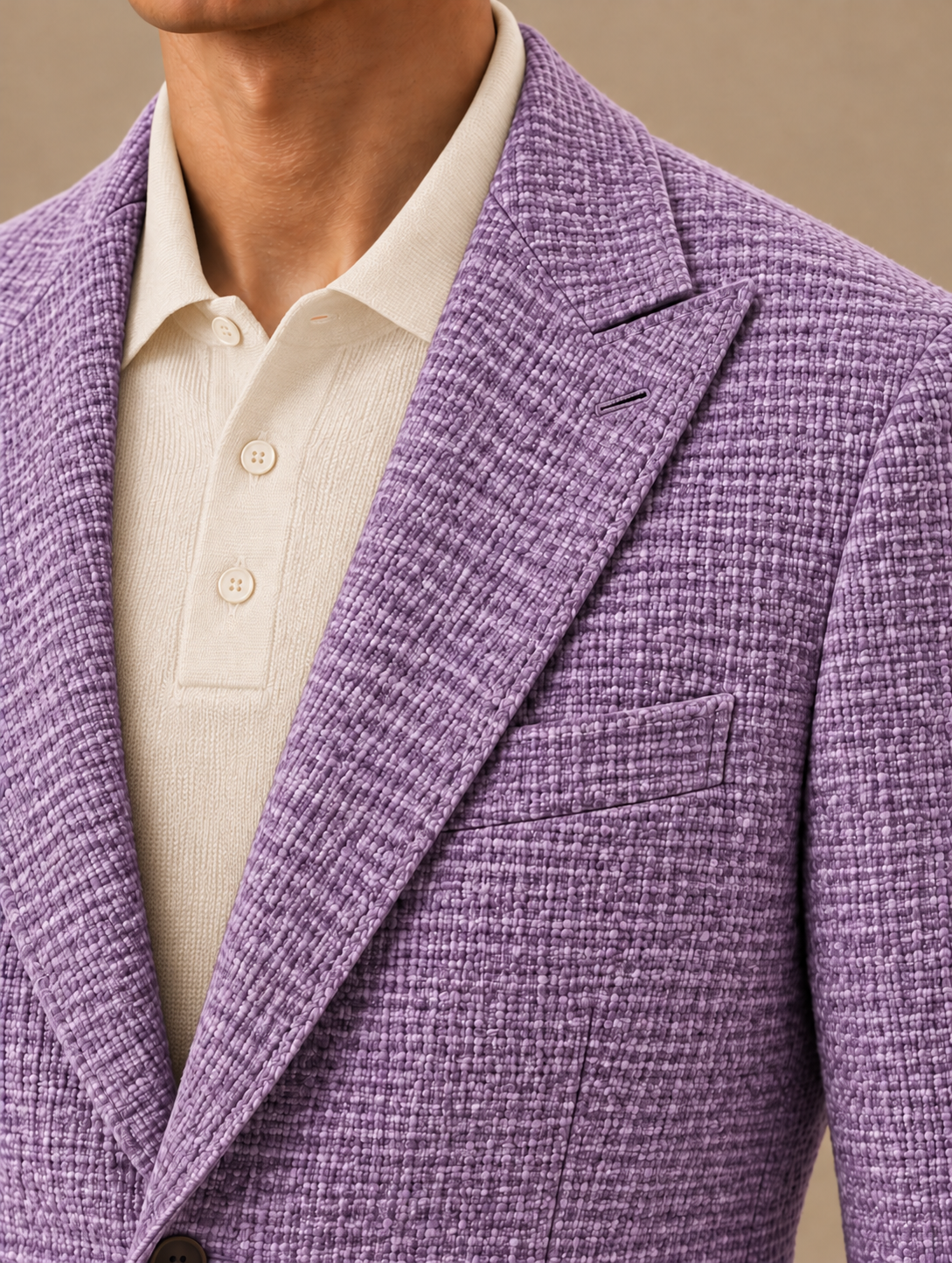The Vellor Lavender Hopsack Blazer