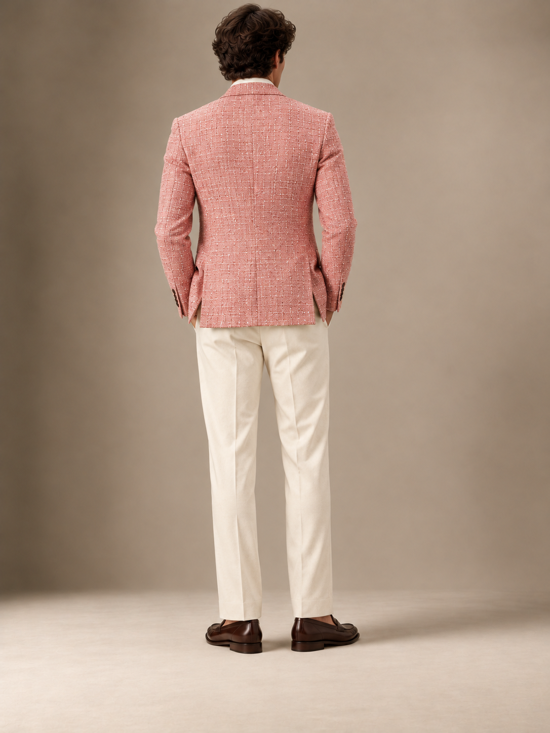 The Vellor Pink Hopsack Blazer
