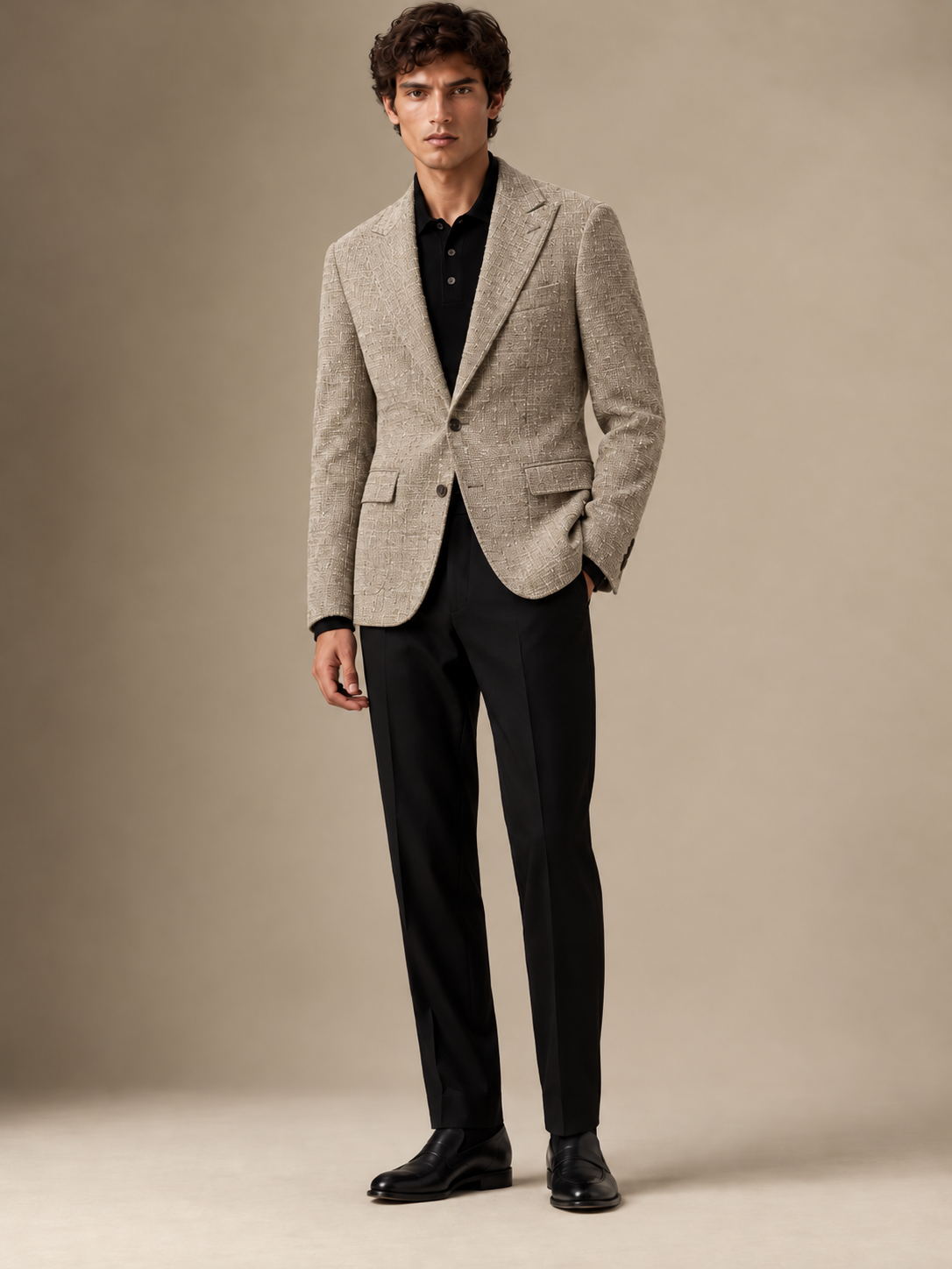 The Vellor Ivory Hopsack Blazer