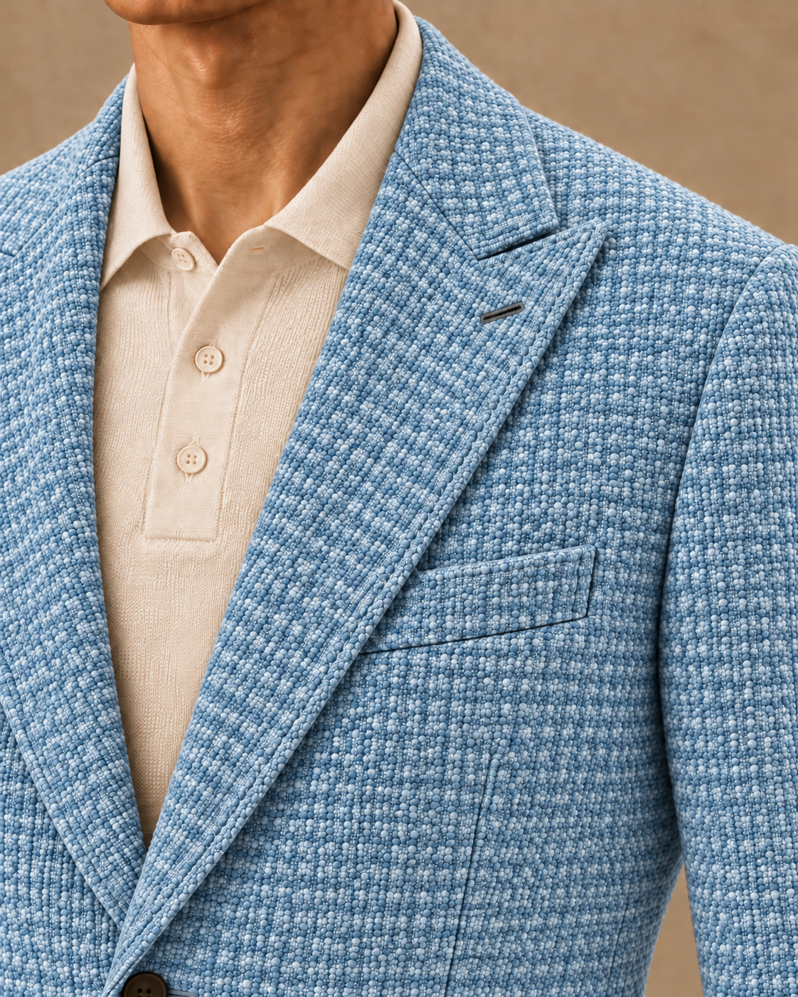 The Vellor Sky Blue Hopsack Blazer